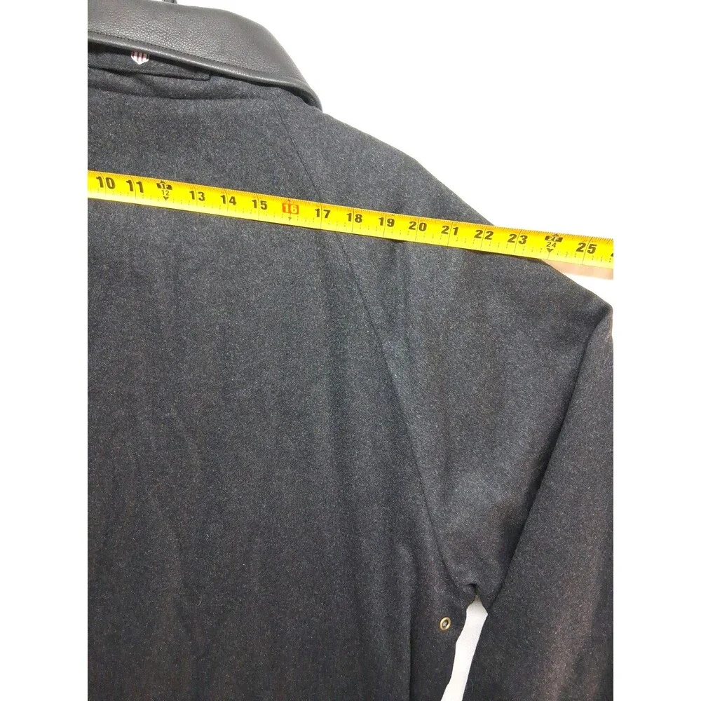 Gant Mens Gray The Double Up Coat Wool Blend Coat Overcoat Winter Money